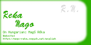 reka mago business card
