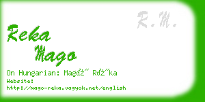 reka mago business card